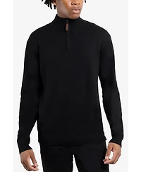 Spring + Mercer Men's Quarter Zip Mock Neck Sweater