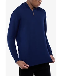 Spring + Mercer Men's Quarter Zip Mock Neck Sweater