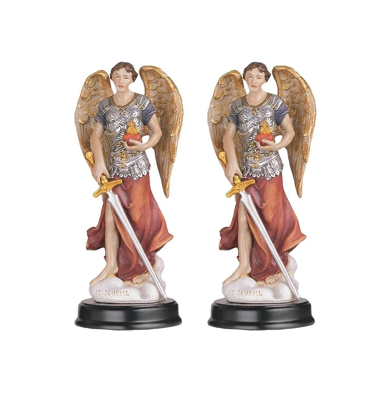 Fc Design "2-pc Set" 5"H Archangel Jehudiel Statue Saint Jegudiel The Angel of Work Holy Figurine Statue Ornament Home Room Office Decor and Perfect I