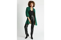 Caldwell Collection Women's Jess Faux Leather Button front Duster or Dress