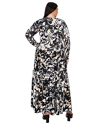 L I V D Plus Size Zimmern Tiered Maxi Dress
