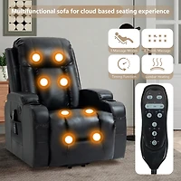 Power Lift Recliner Chair for Elderly Heavy Duty Motion Mechanism with 8-Point Vibration Massage and Lumbar Heating Usb Charging Port