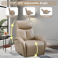 Power Recliner Chair with Lumbar Support Max Swivel Degree 270° Heavy Duty Motion Mechanism with Usb and Type-c Ports