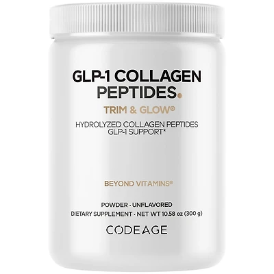 Codeage Glp-1 Collagen Powder Supplement - Nextida Gc Collagen Peptides - Glp 1 Support - Hydrolyzed Collagen, Grass-Fed, Type I & Iii, Unflavored