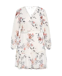 City Chic Plus Kiki Print Dress