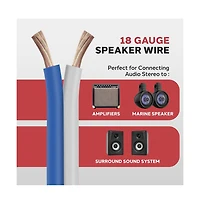 Pyle 18 Gauge 50 ft. Marine Grade Stereo Speaker Wire