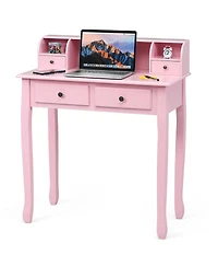 Gouun Removable Floating Organizer 2-Tier Mission Home Computer Vanity Desk