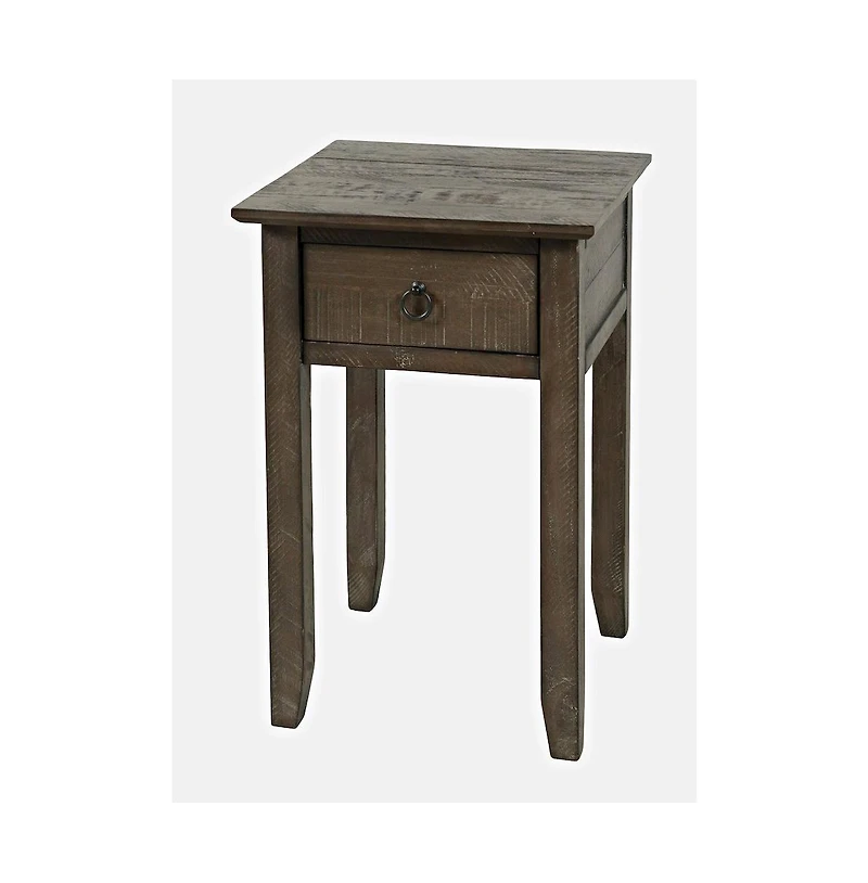 Jofran Devon Farmhouse Distressed Solid Wood End Table