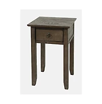Jofran Devon Farmhouse Distressed Solid Wood End Table