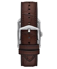 Fossil Men's Carraway Three-Hand Brown Leather Watch, 30mm