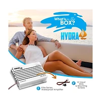 Pyle 2-Ch. Elite Series Marine Amplifier, Bridgeable 400W Waterproof Amp