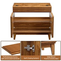Mid-Century Freestanding Bathroom Cabinet Vanity with Storage