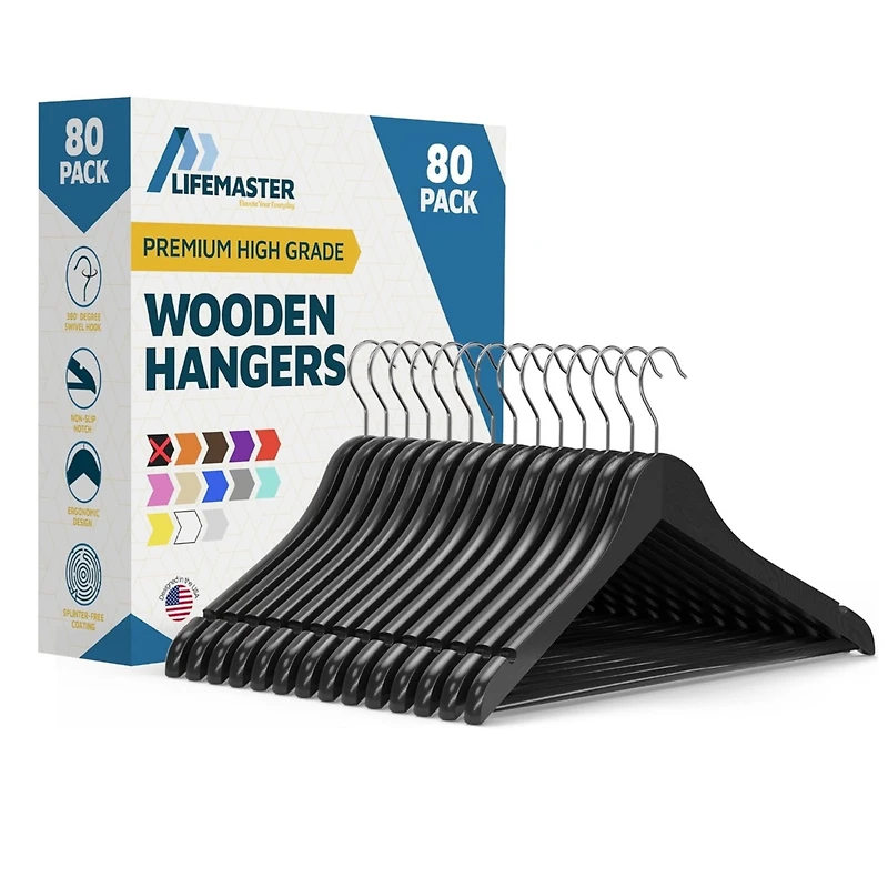 Lifemaster Wooden Hanger Set