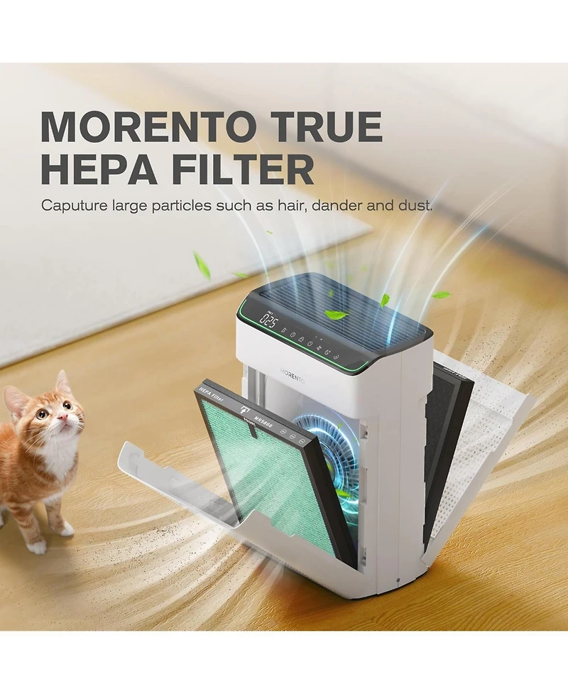 Morento Air Purifier Replacement Filter, True Hepa Filter Compatible with Morento5866, Pet Dander Version, 2 Pack