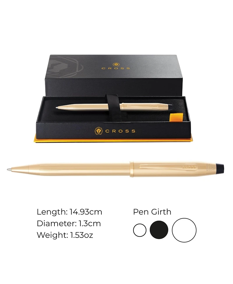 A. T. Cross A.t. Cross Century Ii 23KT Gold Plate with 23KT Gold-Plated Appointments Ballpoint Pen