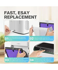 Morento MR5866 Air Purifier Replacement Filter, True Hepa Filter Compatible with MR5866, Multifunctional Version, 2 Pack