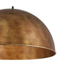 Possini Euro Design Julian 24" Rustic Pendant Ceiling Light Fixture Dining Room Over Table Dome 4-Light Brown Bronze Finish
