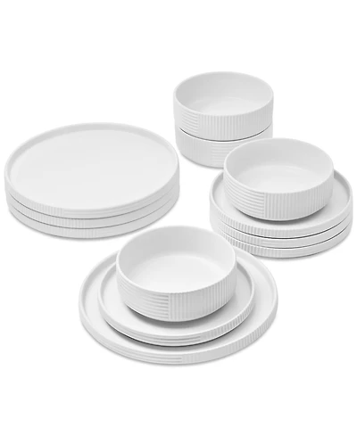 The Cellar Aaden Textured 12 Pc. Dinnerware Set, Service for 4, Exclusively at Macy's