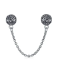 Bling Jewelry Double Daisy Clasp Spacer Charm Floral Bouquet Safety Chain Bead Bracelets