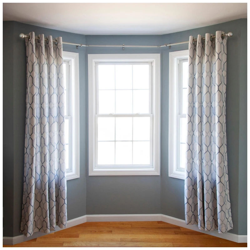 Kenney Bryce 3/4 Inch Decorative Bay Window Curtain Rod - Stylish and Versatile