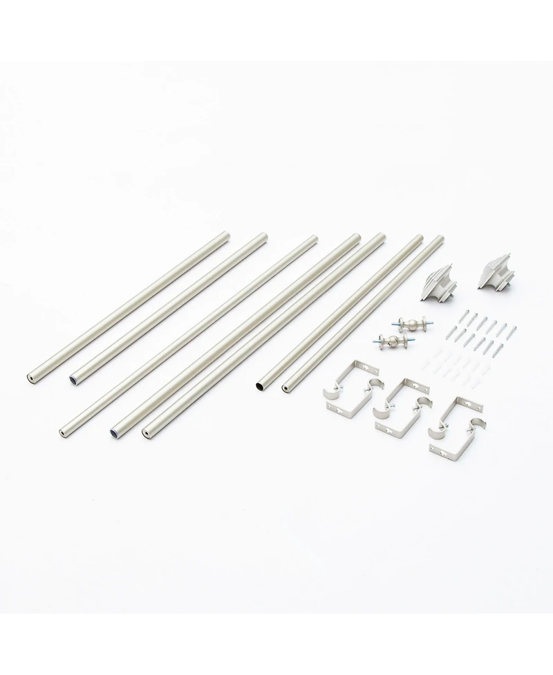 Kenney Mission 3/4 Inch Decorative Bay Window Curtain Rod - Stylish and Adjustable