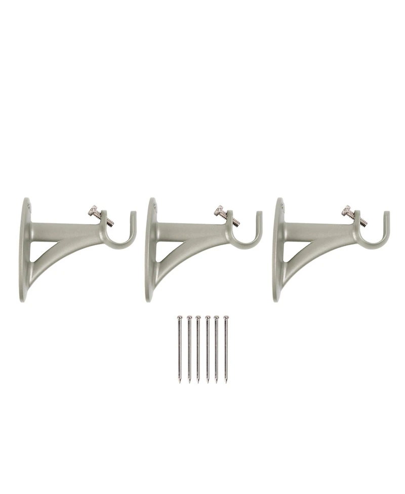 Kenney Fast Fit Easy Install Adjustable White Marble Curtain Rod with Decorative Ball Finials 5/8"