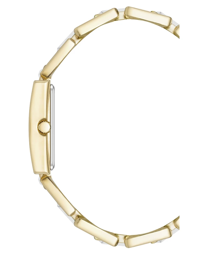 Anne Klein Women's Quartz How Lite Gemstone and Gold-Tone Metal Alloy Bracelet Watch, 21mm