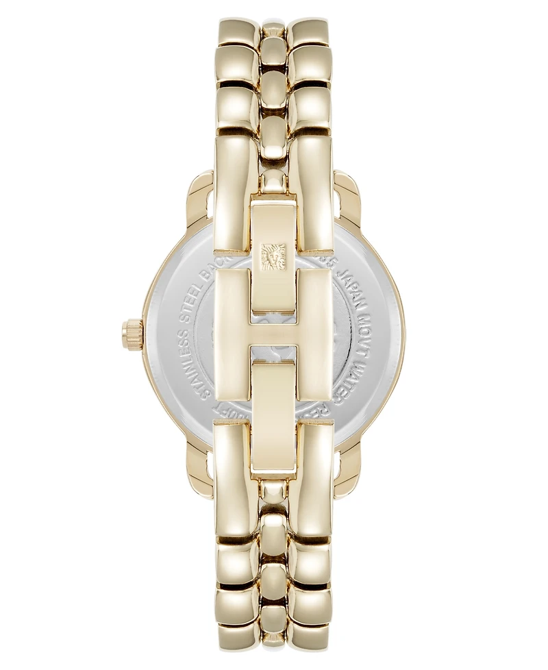 Anne Klein Women's Quartz Signature Gold-Tone Metal Alloy Watch, 30mm