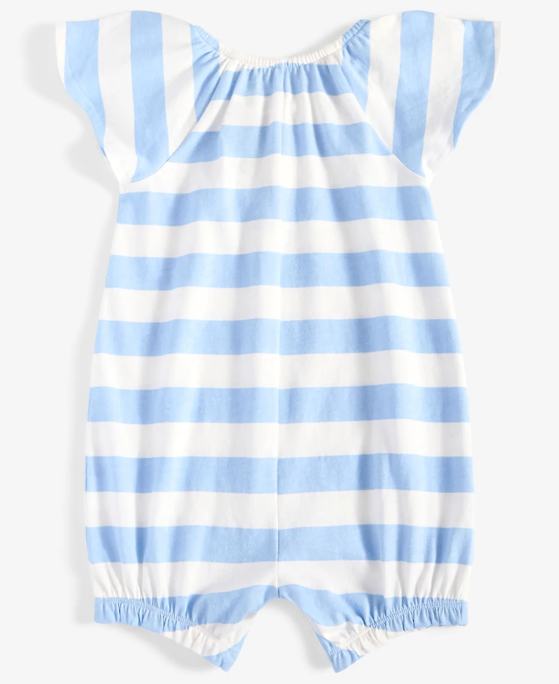 First Impressions Baby Girls Bold Stripe Flower Sunsuit, Exclusively at Macy's