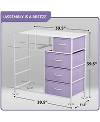 Sorbus 9 Drawers Dresser - Furniture Storage for Bedroom, Closet, Office Organization - Steel Frame, Wood Top, Fabric Bins