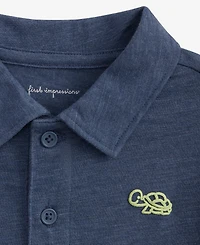 Baby Boys Little Turtle-Detail Polo Shirt, Exclusively at Macy's