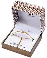 Giani Bernini Round Cubic Zirconia Infinity Link Bolo Bracelet (1-1/4 ct. t.w.) 18k Gold Over Sterling Silver, Exclusively at Macy's