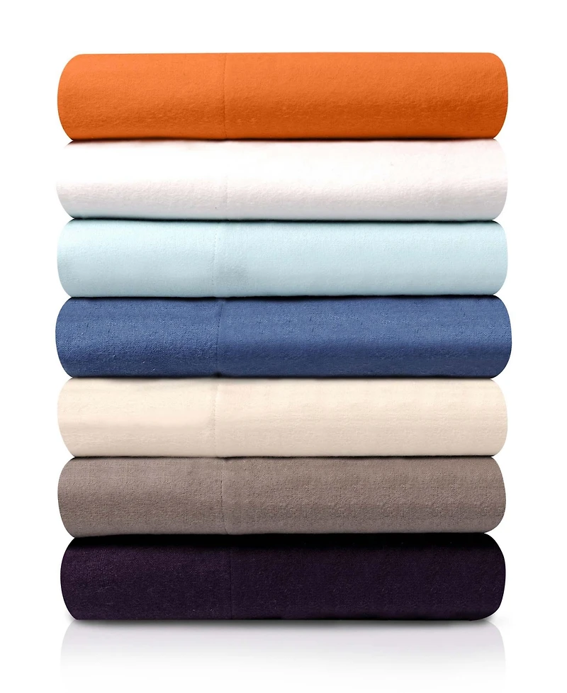 Superior Paisley or Solid Flannel Cotton Deep Pocket Sheet Set