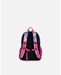 Deux par Deux Girl Backpack Butterflies On Multicolored And Vibrant Pink Background - Child