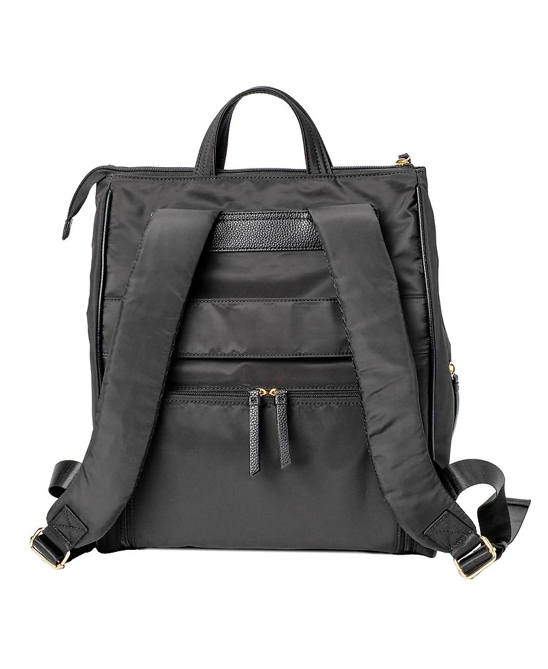 MinkeeBlue Convertible Organizational Amber Backpack with Lunch Bag