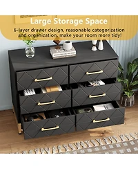 6 Drawers Dresser for Bedroom