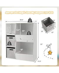 Gouun Kids Toy Storage Cabinet with Shelves
