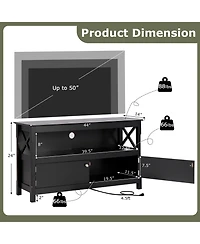 Gouun Tv Stand Entertainment Center with Charging Station for TVs up to 50 Inch