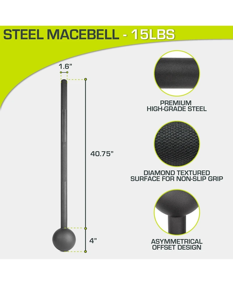 ProsourceFit Steel Macebell