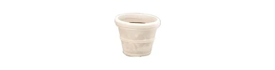 Slickblue Round Planter with Weathered Stone Finish in Durable Poly Resin
