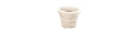 Slickblue Round Planter with Weathered Stone Finish in Durable Poly Resin