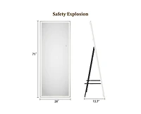 gaomon Led Mirror Full Length 71"x 28" Full Body Mirror with Light Floor Mirror Wall Mounted Mirror Freestanding Full Size Mirror dimming 3 Colors Lig