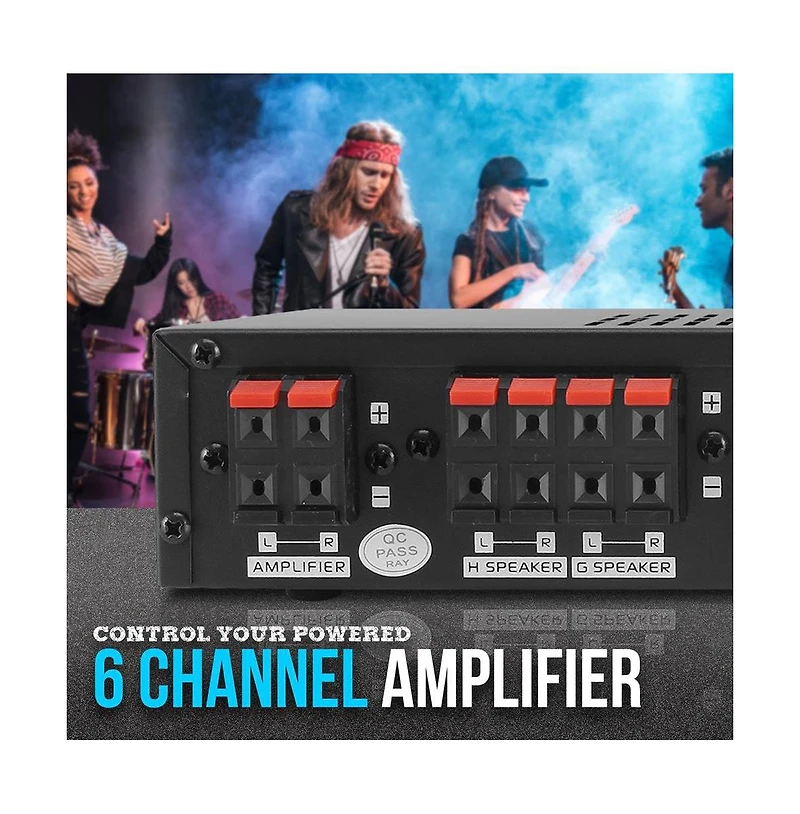 Pyle 8-Ch. High Power Stereo Speaker Selector with Volume Control