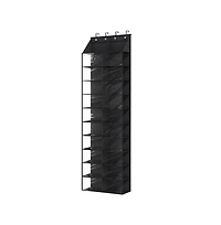 gaomon Over The Door Shoe Organizer, Oxford Fabric Hanging Shoe Rack With 20 Large Pockets & 4 Metal Hook, 10 Layers Clear Shoe Holder For Closet Door