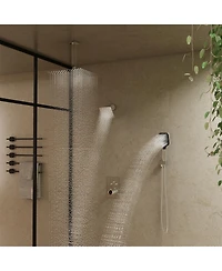 Casainc Rainfall Symphony 3-Function Dual Shower Head Thermostatic Shower System with 3 Sprays Handheld