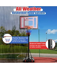 Kuyotq Basketball Hoop with 5-10 Feet Adjustable Height for Indoor Outdoor