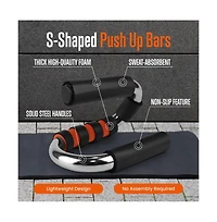 Squatz Adjustable Pull-Up and S-Type Push-Up Bars for Strength Training