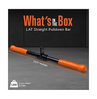 Squatz Lat Straight Pulldown Bar with Knurled Handle for Cable Machines