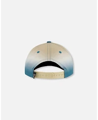 Deux par Deux Baby Boys Printed Cap Bluish Gray And Beige
