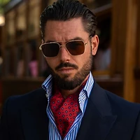 Corbara - Silk Ascot Cravat Tie for Men